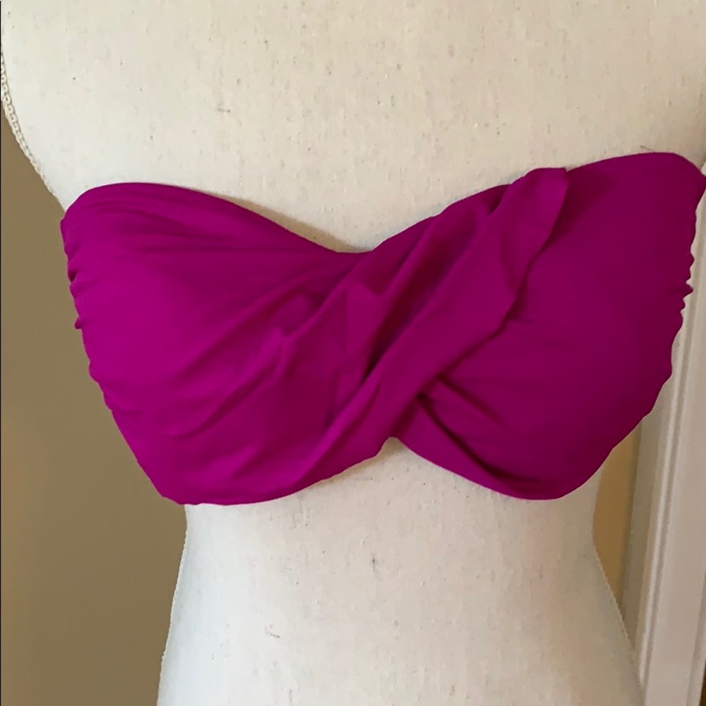 La Blanca Bando w/ optional strap bikini top NWOT